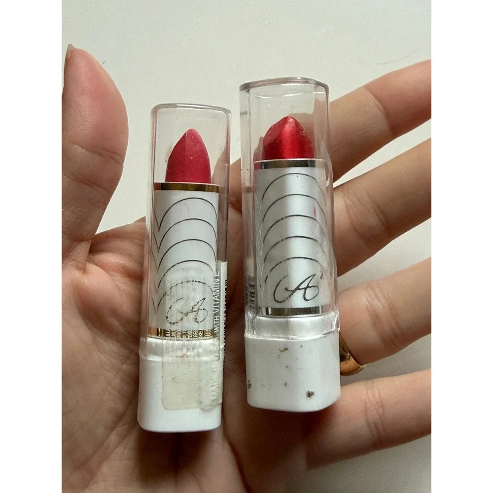 Artmatic USA Elegant Lipstick Set 010 Rose 012 Red Vintage Style‎ Vitamin E 2pk